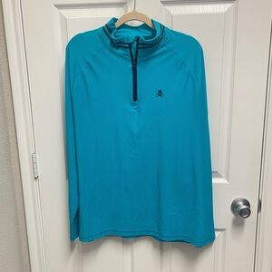 G/FORE Turquoise Quarter Zip Pullover